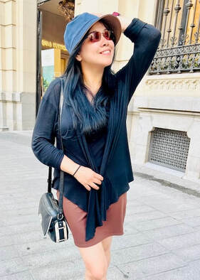 Sheila poses in Madrid.